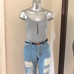 Gray Missguided o ring bodysuit